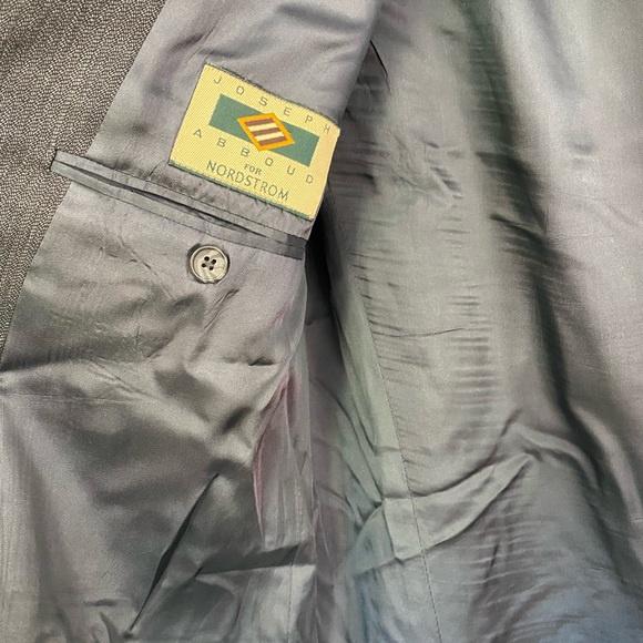 Joseph Abboud Nordstrom Mens Grey Suit Jacket Sport Coat Size 42L - Picture 6 of 14